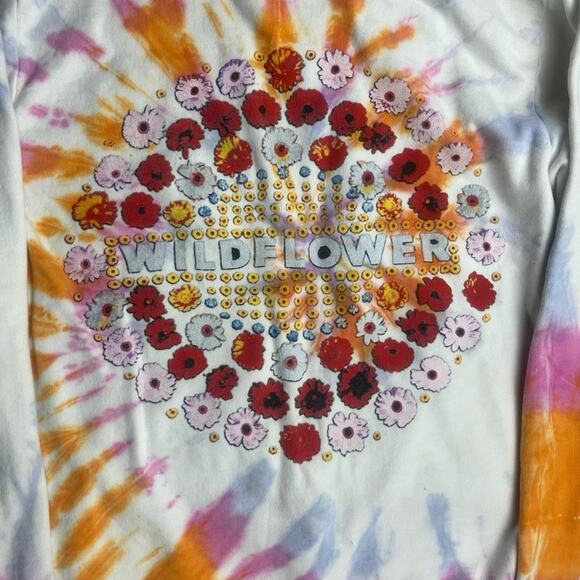 5SOS Wildflowers Band Hoodie M Multi-Color Tie-Dye Vibrant Hooded Boho Festival - Picture 6 of 6
